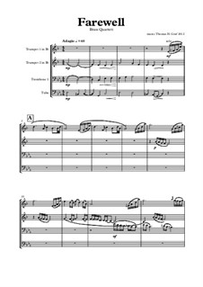Farewell: For brass quartet by THG THG