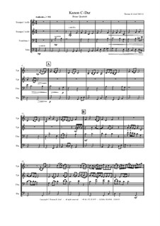 Kanon C-Dur: For brass quartet by THG THG
