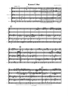 Kanon C-Dur: For wind quartet by THG THG