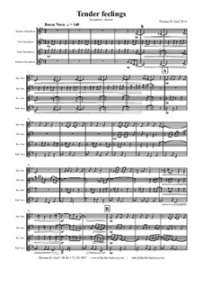 Tender feelings - Bossa Nova: For saxophone quartet by THG THG