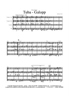 Tuba Galopp: For brass quartet by Thomas Hans Graf
