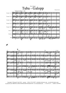 Tuba Galopp: For brass quintet by Thomas Hans Graf