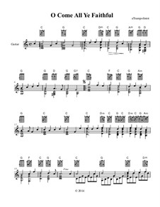 Instrumental version: For guitar by John Francis Wade