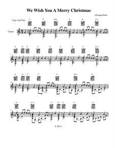 We Wish You a Merry Christmas: For guitar by folklore
