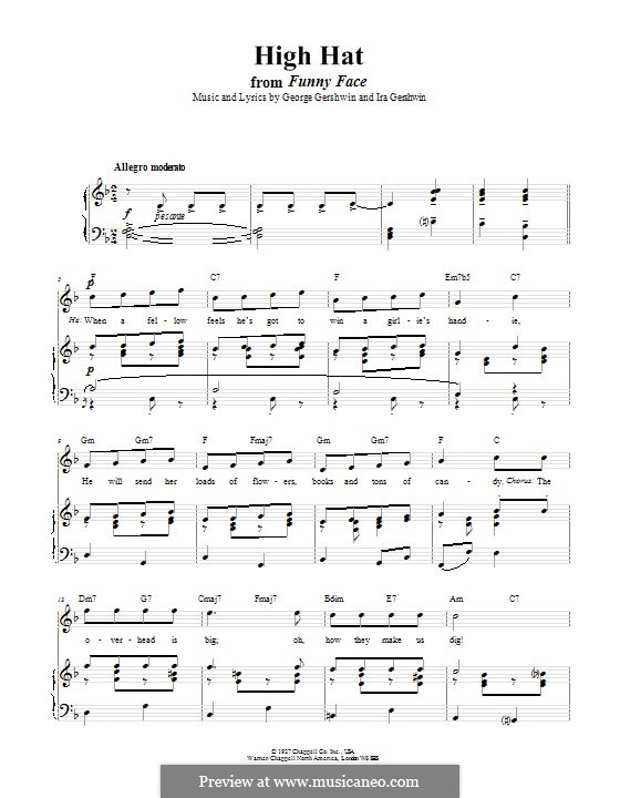High Hat by G. Gershwin sheet music on MusicaNeo