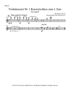 Violin Concerto No.1 in G Minor, Op.26: Version B (by Yoon Jae Lee) – set of parts by Max Bruch
