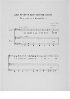 Four Love Songs for Medium Voice and Piano: No.4 'Tu presses tes brûlantes lèvres' by Ernst Levy