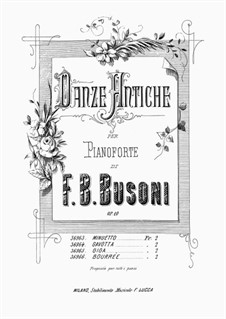 Ancient Dances, BV 126 Op.11: No.4 Bourrée by Ferruccio Busoni