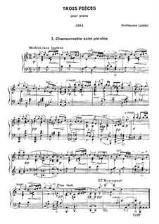 Three Pieces for Piano: Complete set by Guillaume Lekeu