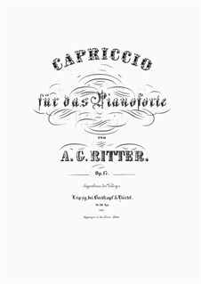 Capriccio, Op.17: For piano by August Gottfried Ritter