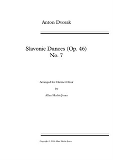 No.7 Skočná: For septet clarinets by Antonín Dvořák