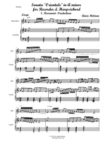Sonata 'Orientale' in A minor for Descant Recorder & Harpsichord: Sonata 'Orientale' in A minor for Descant Recorder & Harpsichord by Annie Helman