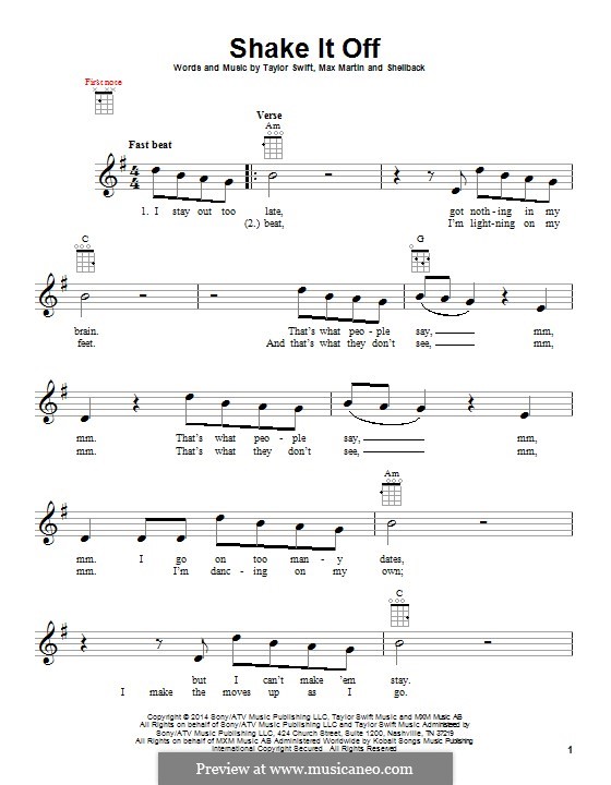 Instrumental version (Shake It Off) by Shellback, Max Martin, T. Swift ...