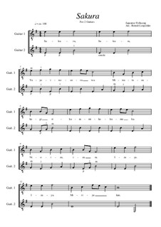 Sakura (Cherry Blossom): For two guitars by folklore