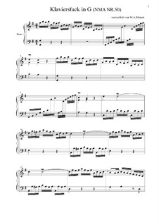 Klavierstück in G und Konzertsatz in G, NMA No.50, 51: Klavierstück in G und Konzertsatz in G by Wolfgang Amadeus Mozart