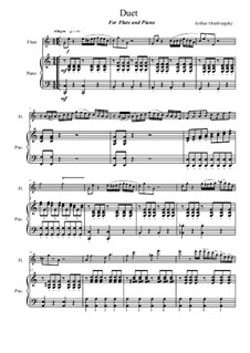 Duet For Flute and Piano: Duet For Flute and Piano by Arthur Orenburgsky