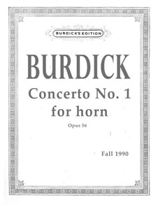 Concerto No.1 for Horn and Orchestra, Op.56: Concerto No.1 for Horn and Orchestra by Richard Burdick