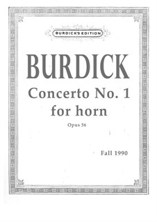 Concerto No.1 for Horn and Orchestra, Op.56: Concerto No.1 for Horn and Orchestra by Richard Burdick