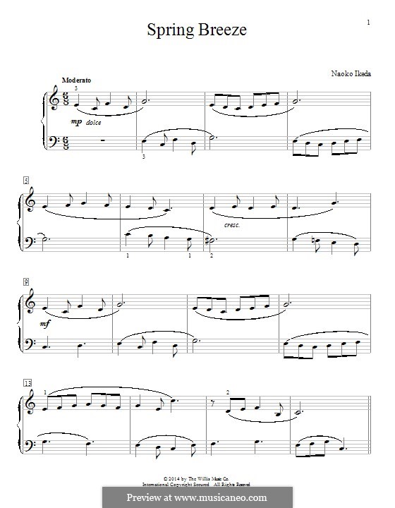 Spring Breeze by N. Ikeda sheet music on MusicaNeo