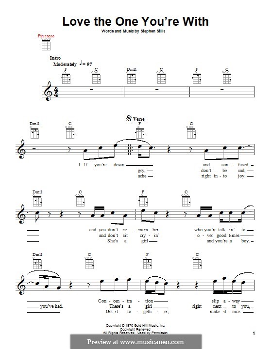 Love the One You're with (Crosby, Stills & Nash): For ukulele by Stephen Stills