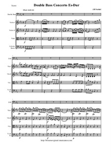 concerto for double bass and string orchestra in e flat major by vanhal bass concerto sheet music