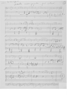 Sonata accompagnata for Violin and Piano: Composer’s Sketches by Ernst Levy