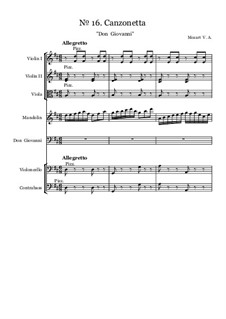 Deh vieni alla finestra: Full score by Wolfgang Amadeus Mozart