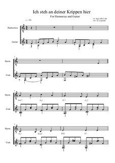 Ich steh an deiner Krippen hier, BWV 469: Für Harmonica und Gitarre by Johann Sebastian Bach