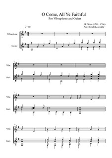 Instrumental version: For vibraphone and guitar by John Francis Wade