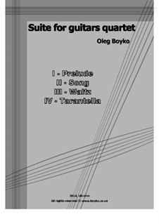 Suite for guitar's quartet: Suite for guitar's quartet by Oleg Boyko