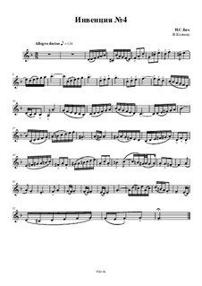 No.4 in D Minor, BWV 775: For string quartet – violin II part, Op.50 No.6 by Johann Sebastian Bach
