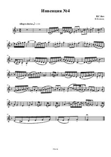No.4 in D Minor, BWV 775: For string quartet – violin II part, Op.50 No.6 by Johann Sebastian Bach