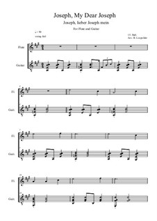 Joseph, my dear Joseph: For flute and guitar by Unknown (works before 1850)
