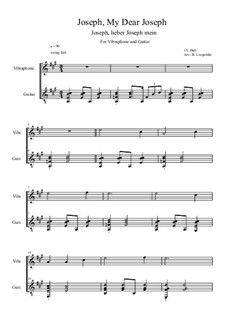 Joseph, my dear Joseph: For vibraphone and guitar by Unknown (works before 1850)