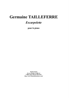 Escarpolette for piano: Escarpolette for piano by Germaine Tailleferre