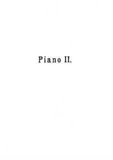 Tamara: For two pianos eight hands – piano II part by Mily Balakirev