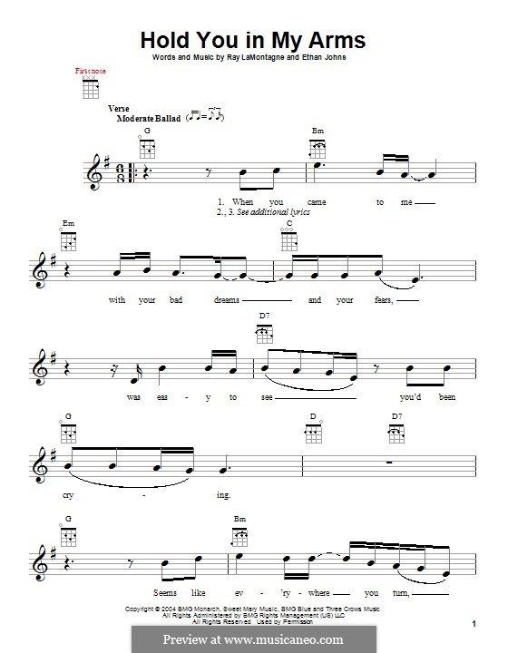 Hold You in My Arms: For ukulele by Ethan Johns, Ray LaMontagne