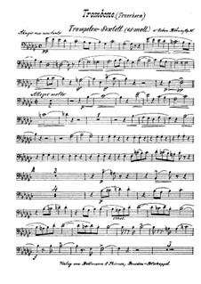 Brass Sextet in E Flat Minor, Op.30: Trombone part by Oskar Böhme