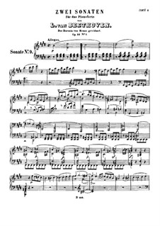 Sonata for Piano No.9, Op.14 No.1: For a single performer by Ludwig van Beethoven