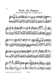 Piano Quartet No.1 in G Minor, Op.25: Movement IV. Version for piano by Johannes Brahms
