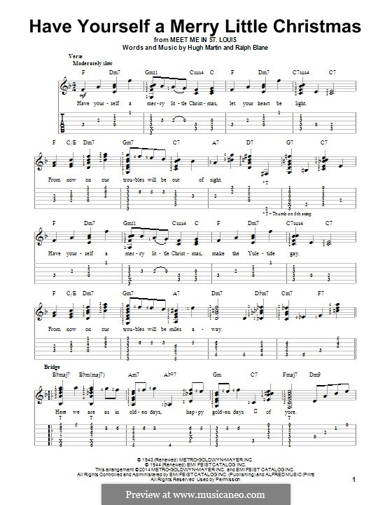 Have Yourself a Merry Little Christmas by H. Martin, R. Blane on MusicaNeo