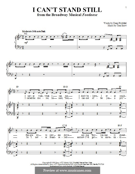 I Can't Stand Still: For voice and piano by Tom Snow