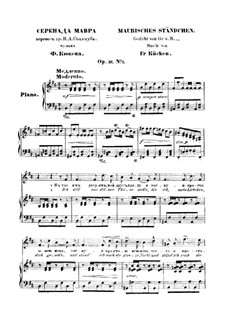 Serenade of the Moor, Op.31 No.1: Serenade of the Moor by Friedrich Wilhelm Kücken