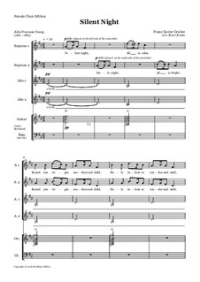 Ensemble version: For voice, choir, guitar and double bass by Franz Xaver Gruber