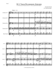 Polovtsian Dances: For clarinet quartet by Alexander Borodin
