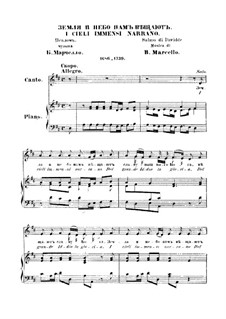 I cieli immensi narrano: Piano-vocal score by Benedetto Marcello