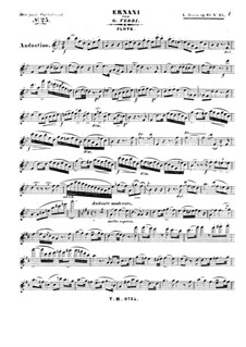 Die Junge Opernfreund. No.25 Ernani von G. Verdi, Op.61: Flötenstimme by Leopold Jansa