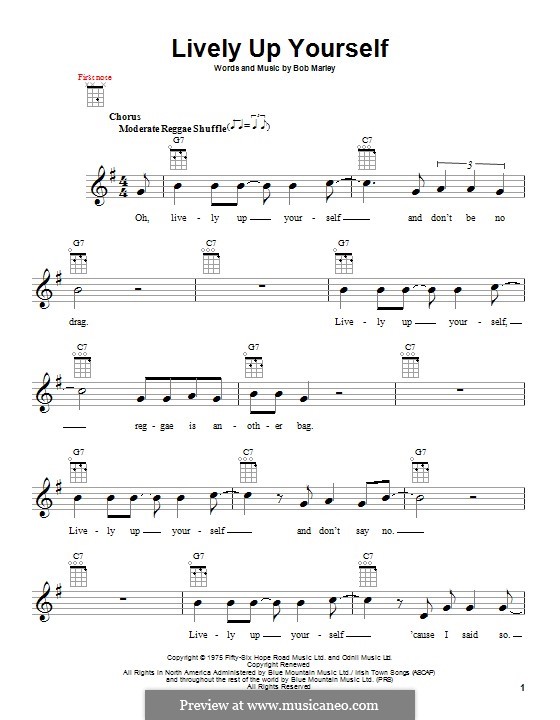 Lively Up Yourself: For ukulele by Bob Marley
