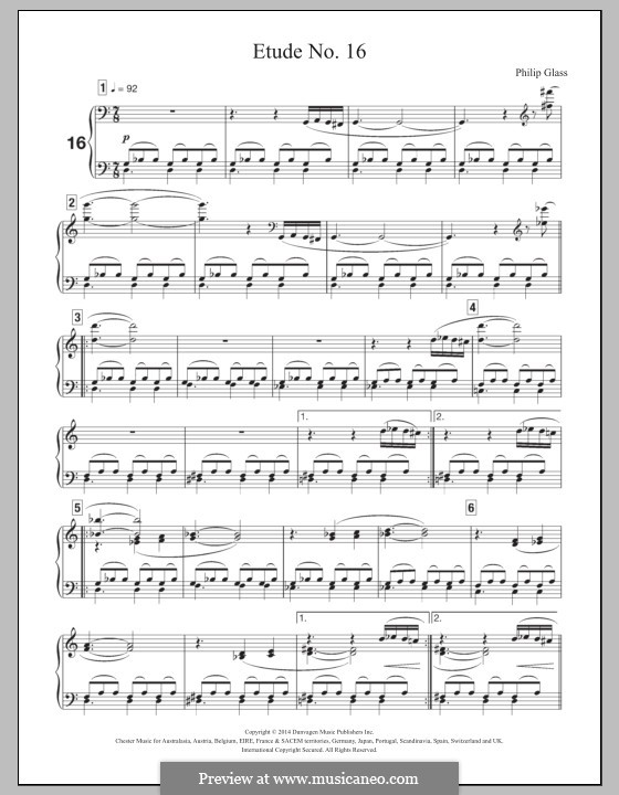 Etude No.16: Etude No.16 by Philip Glass