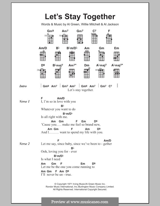 Let's Stay Together: For ukulele by Willie Mitchell, Al Jackson Jr.